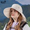 Spring and summer big eaves shawl neck protector bucket hat outdoor sun protection sun hat fashion with ponytail hole hat women