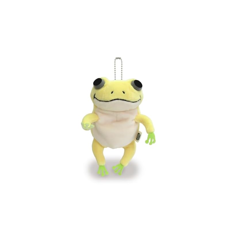 Morisaka Global Mochikaeru Mini Lemon Plush Toy, 7 x 5 x 14 cm, Soft and Comfortable to the Touch, Cute Animal, MOKR-0088L