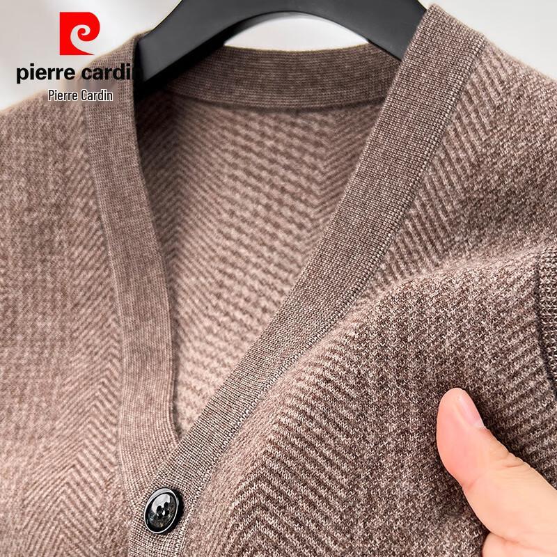 Pierre Cardin Herren 100% Wolle V-Ausschnitt Strickweste