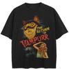 Streetwear Grafické černé tričko Vampurr Bavlna Unisex Topy Trička Letní tričko s krátkým rukávem