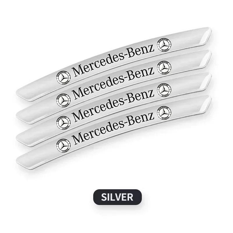 4pcs/set Aluminium Alloy Sport Emblem Car Wheel Hub Stickers For Mercedes Benz A180 A200 A260 W203 W210 W211 W204 C E S CLS AA4