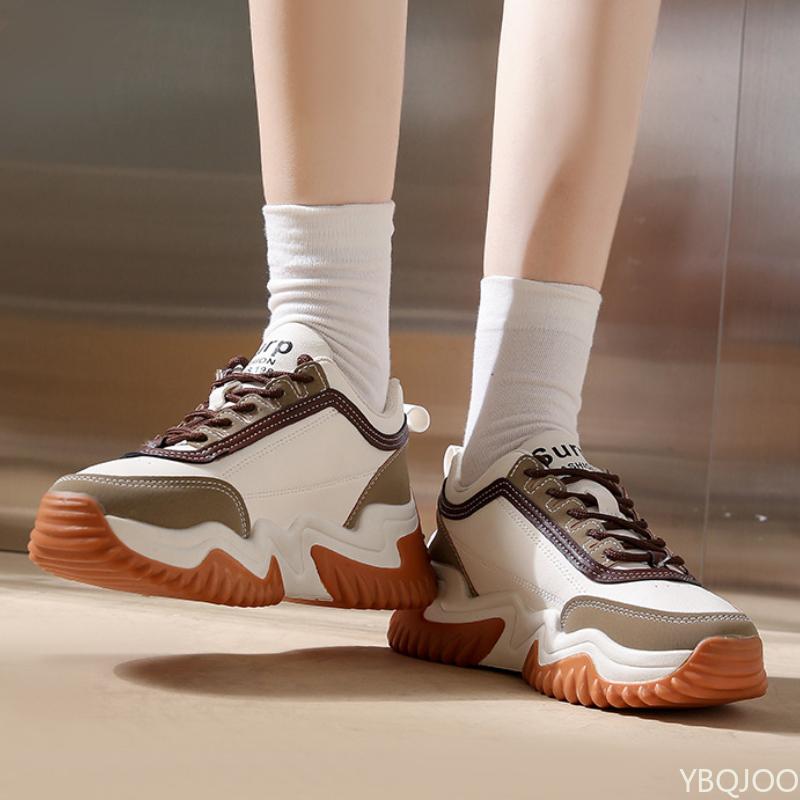 Fashion Ladies New dad Shoes Trendy versatile Sneakers Fashion color blocked non slip shoe Casual lace up Women's shoes Zapatos Mujer