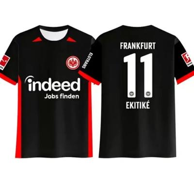 Football Team 3D Frankfurt Printed Men's T-shirt Casual O Neck Short Sleeve Football Star Number Unisex Sports Streetwear Tops