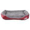 Doghouse All Seasons Universal Non-slip Square Candy Colored Footprints Dog Mat Fashionable Plush Winter Warm Pet Cat and Dog Kennel