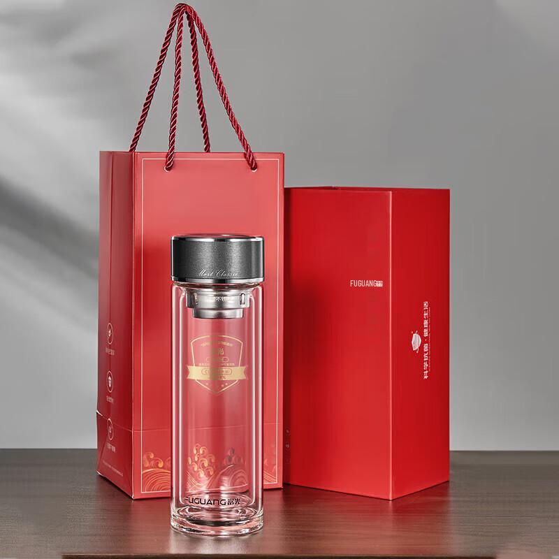 Fuguang G2213-SH Double Layer Glass Cup