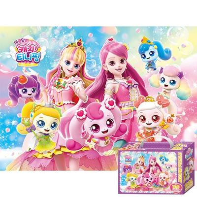 100 Piece Jigsaw Puzzle Large Piece Sweet and Sour Catch Tiniping Season 4 Princess and Dessert Paradise, Korean Popular Puzzles