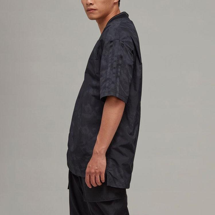 Y-3 FW22 Loose Fit Letter Digital Logo Embroidered Straight Cut Short Sleeve T-Shirt Men Tops Black HN1975