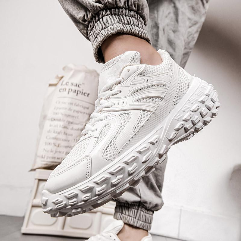 New fashion tire sole personality men's shoes teenagers popular running shoes breathable thick sole increase tide shoes
