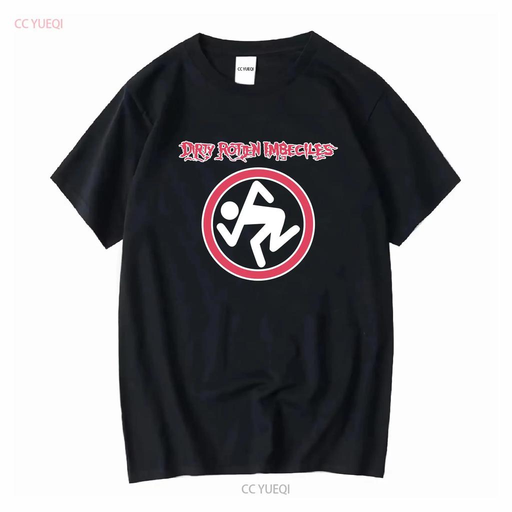 D R I Dirty Rotten Imbeciles Maglietta con Logo della Band Taglia M vintage Lavata Allungata grafica uomo moda Casual Morbida streetwear