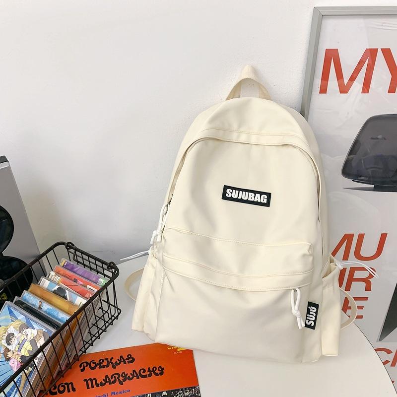 

Рюкзак Сплошной цвет Студенческий школьный рюкзак белый