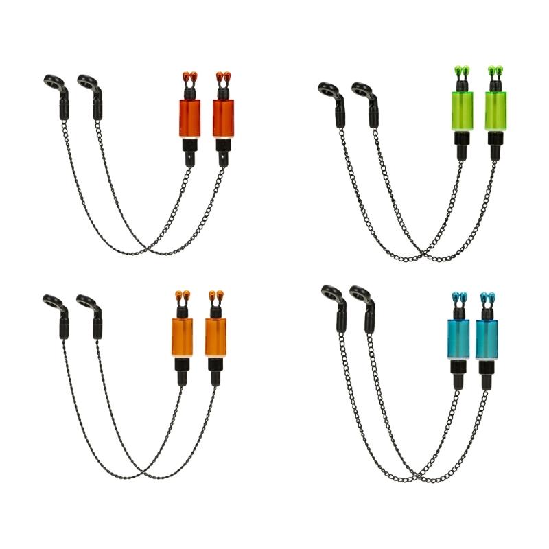 2pcs Carp Fishing Swingers Alarm Swingers Chain Indicator Carp Bites Indicator Fishing Tackle Bites Alarm Bobbins Hanger