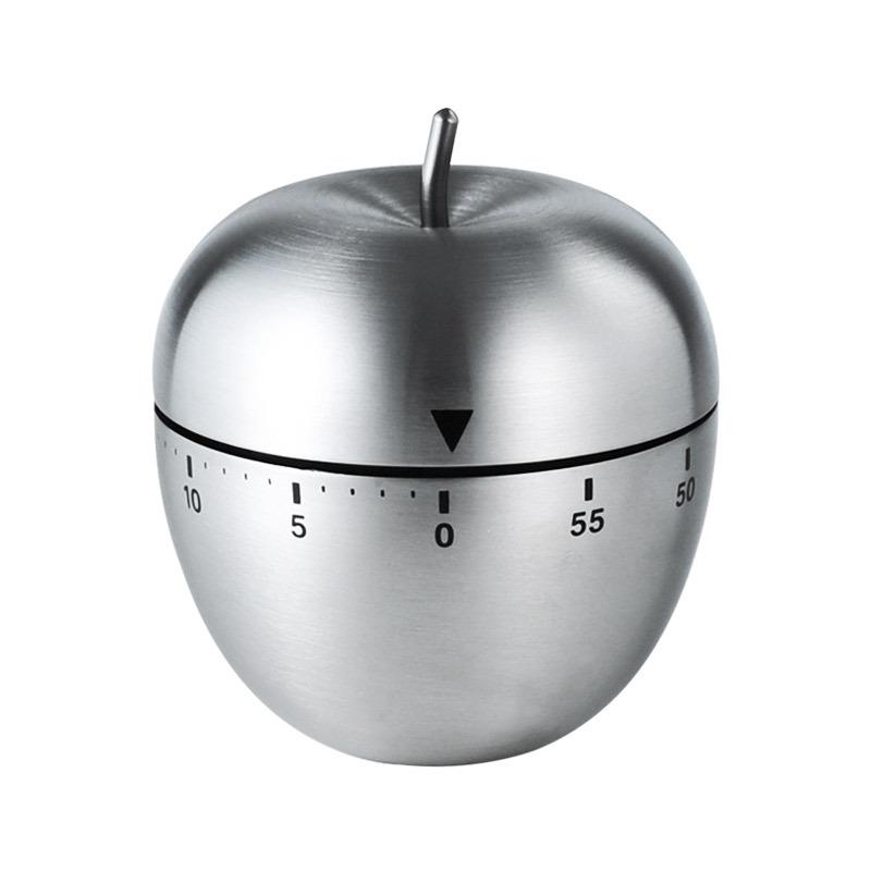 Stainless Steel Apple Kitchen Timer for Cooking and Baking