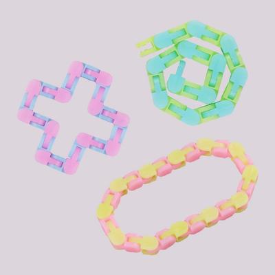 5ks/sada Wacky Track Hračka Skládací Dobrá flexibilita Měnící se formy Snap Click Fidget Senzorické puzzle Hračky pro děti