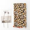 European and American Cotton-Linen Feel Gold Leopard Silk Scarf, Sun Protection Shawl for Women