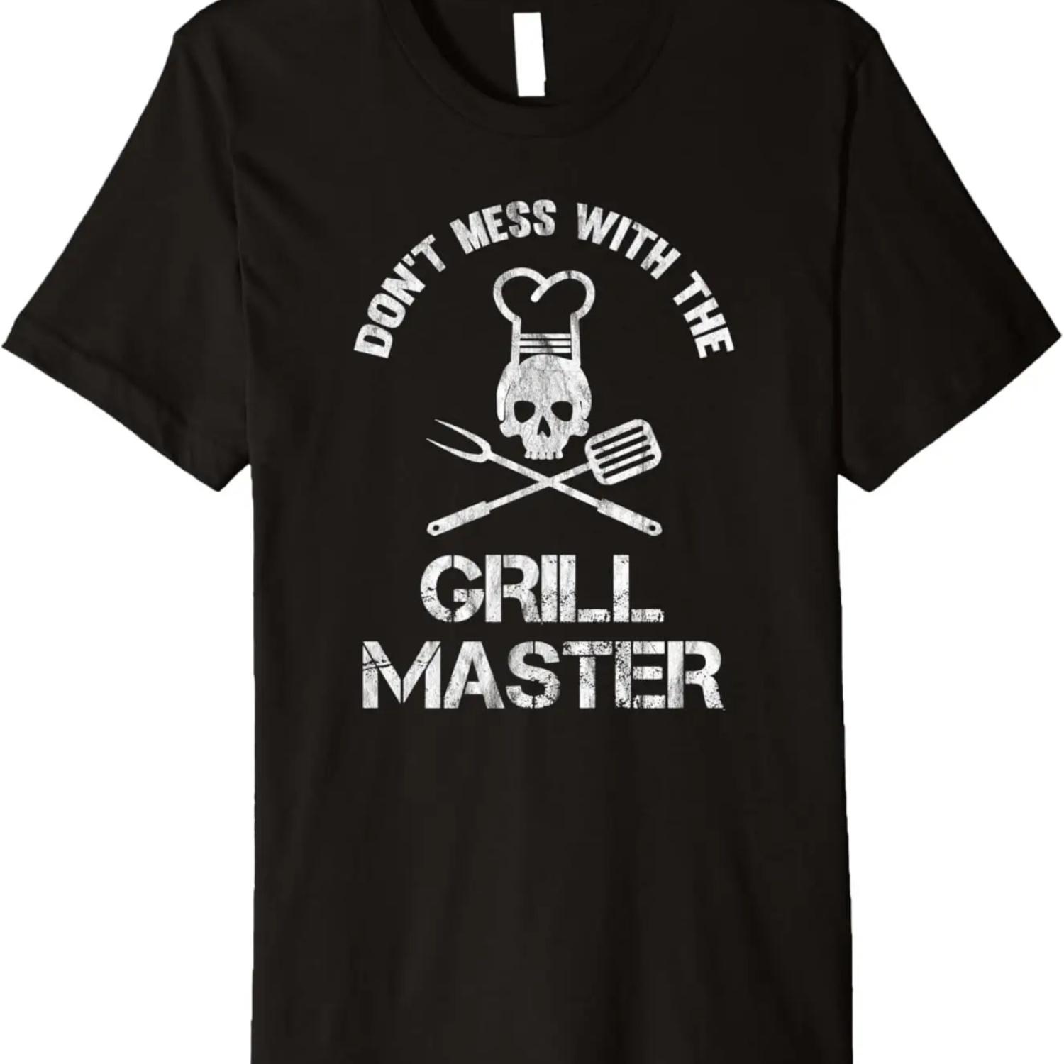 Не связывайся с Мастером Гриля Папой для Барбекю Премиум Футболка S чёрный
