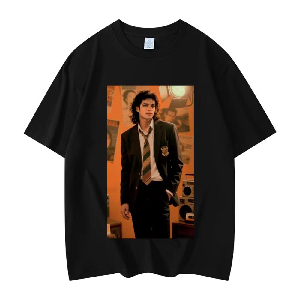 2026 New Summer Fun Vintage T-Shirts, Michael Jackson Printed Unisex Fashion Short Sleeve Tops T-shirt