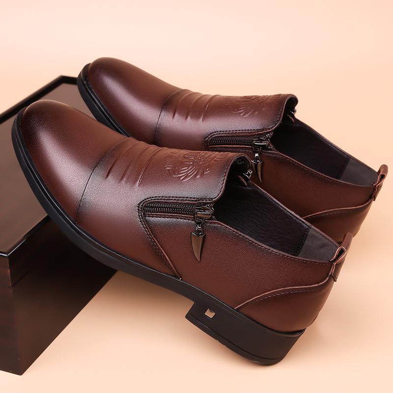 

Модная Высококачественная Мужская Весенняя Кожаная Удобная Формальная Кожаная Обувь Модная Новая Британская Стиль Мужская Боковая Молния Деловая Обувь Оксфорды 38 коричневый