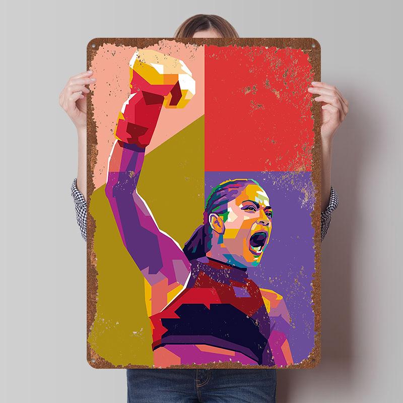 Laila Ali Boxer Metal Posters Custom Vintage Metal Signs Wall Art Retro Tin Plaque for Man Cave Wand Deko Home Decor House Room