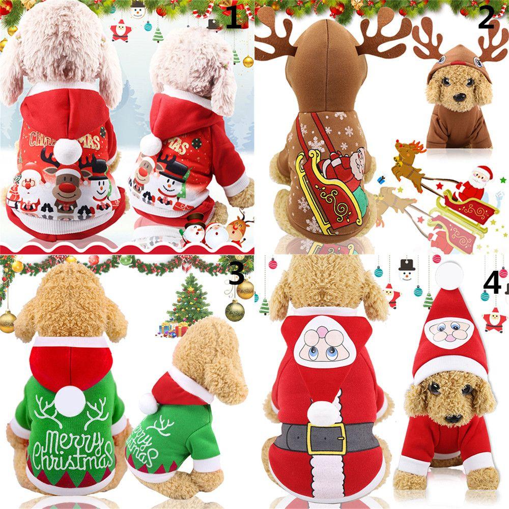 Winter Santa Claus Small Dogs Dog Jacket Christmas Dog Clothes Pet Clothing Puppy Coat