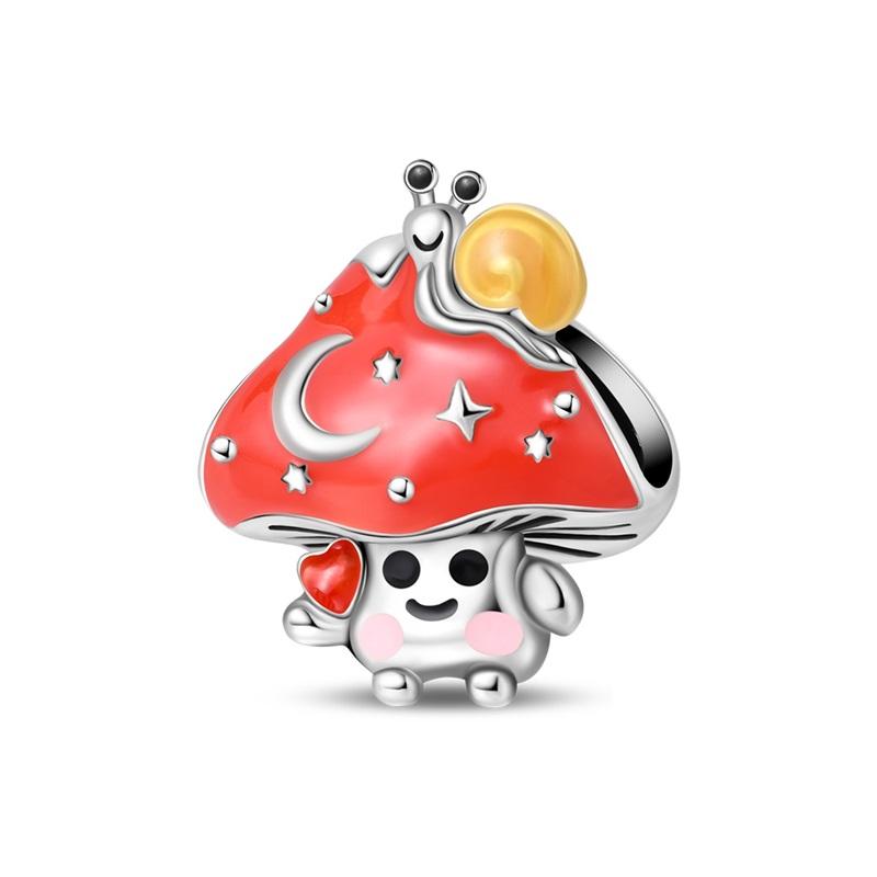 925 Silver Red Series Cat Ladybug Koi Fish Heart-Shaped Charms Beads For Women Fit Bracelet DIY Jewelry Gifts