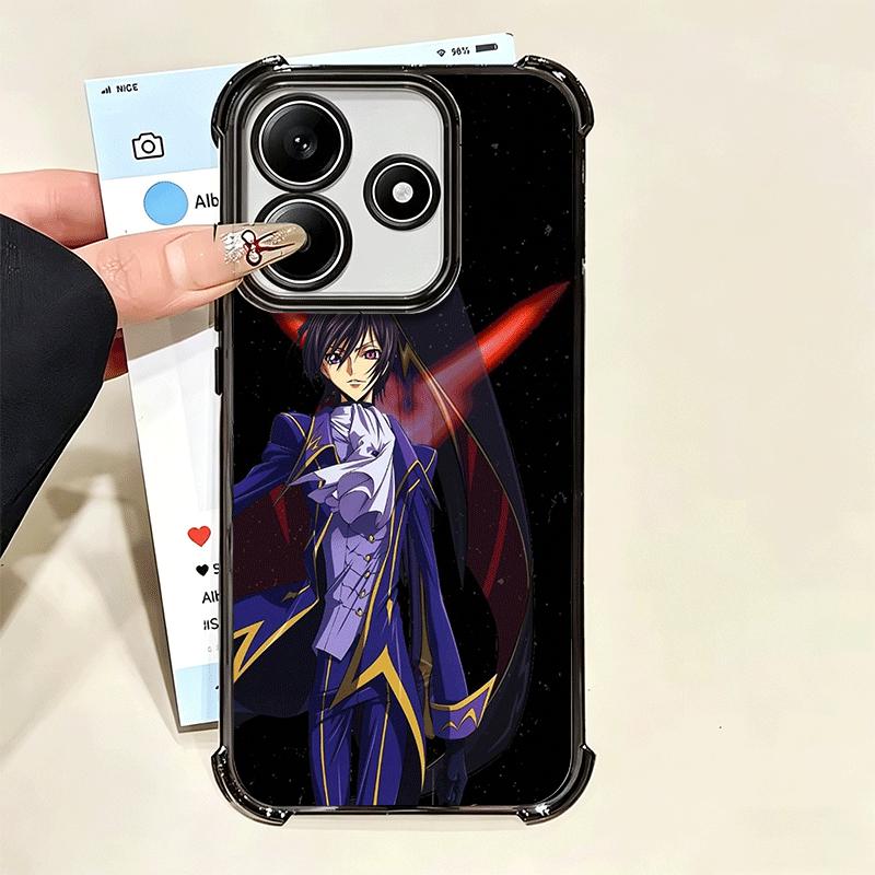 Code Geass Anime Plating Phone Case For Xiaomi Poco X5 X6 X7 X8 Pro Max F8 Ultra F7 M8 M7 M5S Redmi 15C 15 14C 13C 13 X3 12C F6
