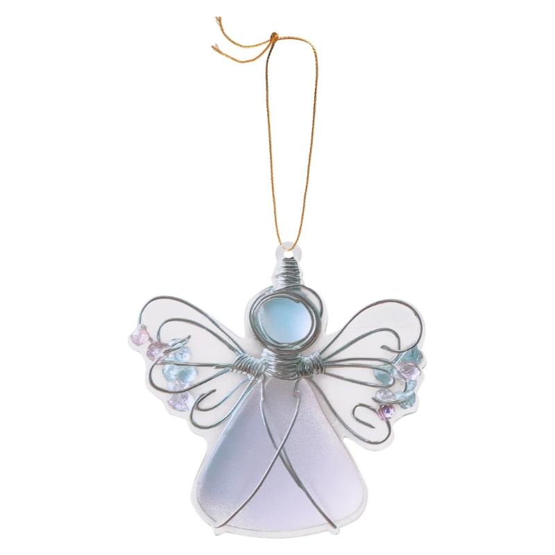 Unique Coastal Theme Angelic Ornament 2D Flat Acrylic Hanging Pendant for Holiday Christmas Tree And Home Office Accent