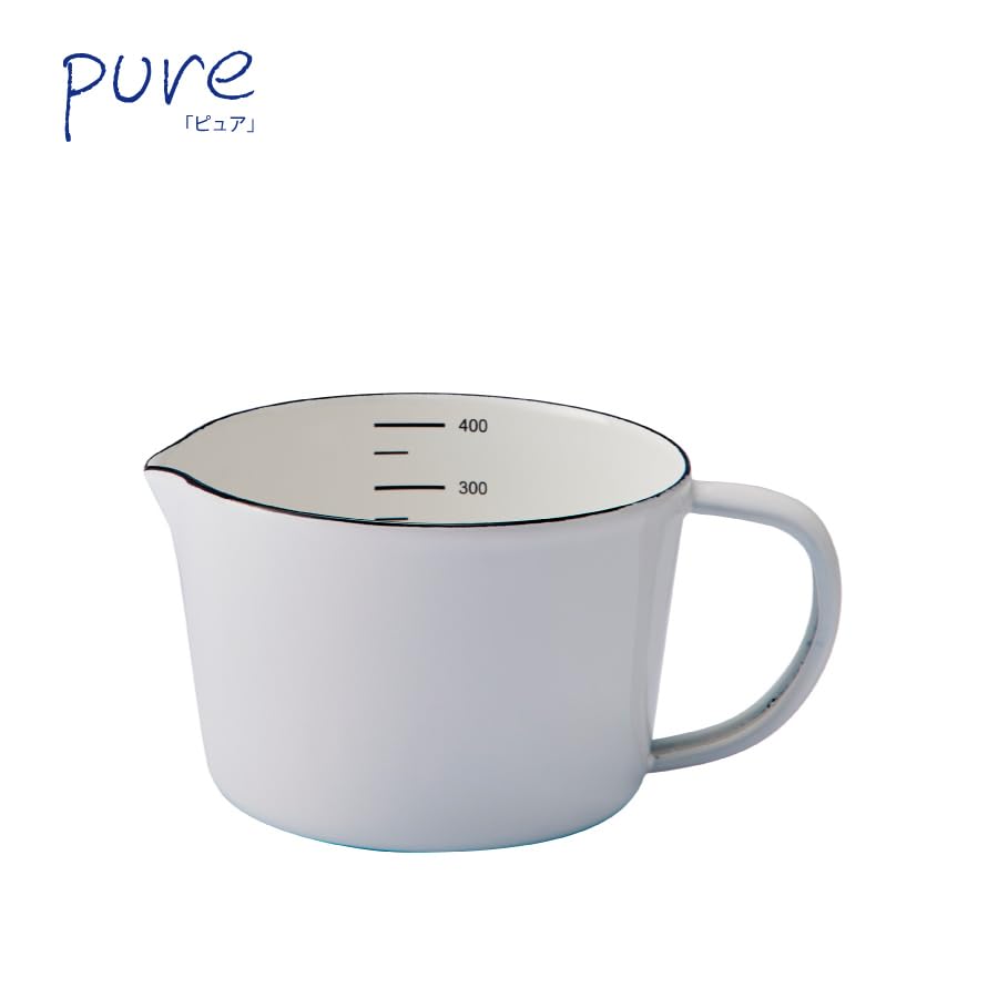 Toyoho Pure Enamel Measuring Cup, White, Small, PU-2308