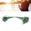 100PCS Fishing Leader Swivels Snap Anti Corroison Hard Steel Wire Leader for Saltwater 25cm / 9.8in