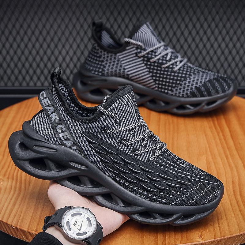 New men's shoes autumn flying knitting outdoor men's running shoes fashion men's shoes sports shoes men's