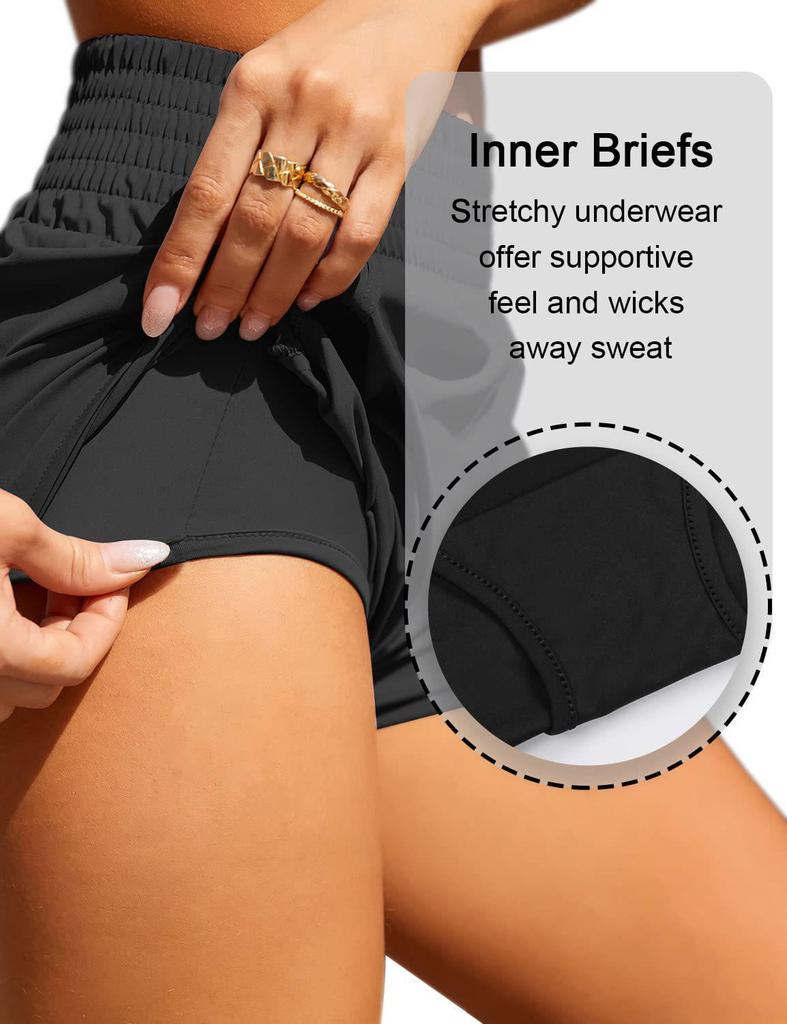 High-Waist Women's European & American Yoga Shorts – Quick-Dry, Loose-Fit, Dual-Layer Design
