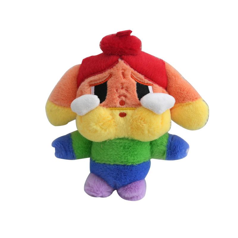 

Sweet Crying Rainbow Plush Doll Keychain 16cm Charming Cute Soft Toy
