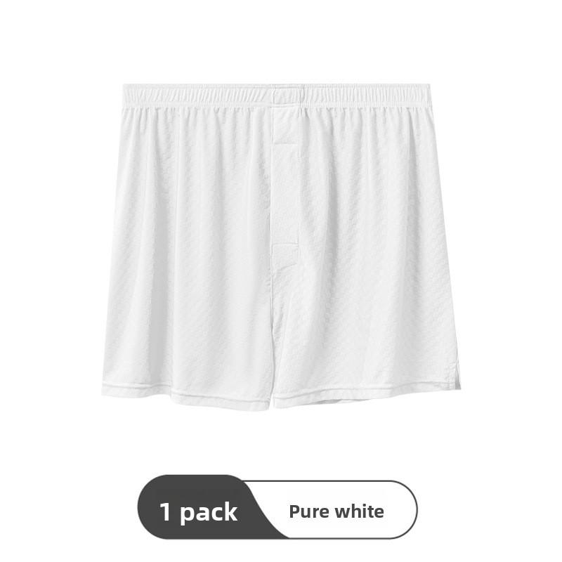 Men's Spring and Summer Ice Silk Loose Home Breathable Comfortable Boxer Briefs