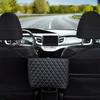 1PC Car Utility Organizer Leather Hanging Put Bag Blocking Storage Between Seats Car Simple Convenient Storage Mesh Pocket