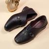 New Style Platform Shoes, Versatile Leather Shoes with Square Toes, Single Shoes