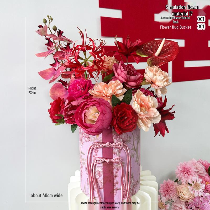 Romantic Wedding Aisle & Table Flower Arrangement: Floral Art Bouquet and Ornaments