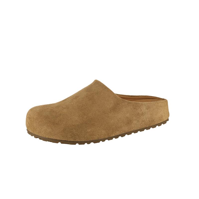Thick-bottomed bag head, half slippers for women, half support for spring pregnant women, non-slip retro, ugly and cute Boken