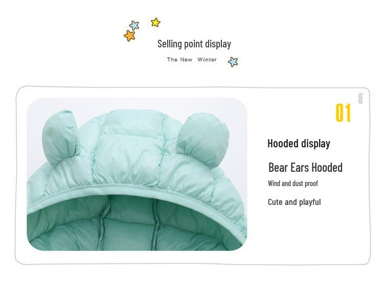 Clearance: Baby Winter Cotton-Padded Coat - Lightweight Down for Toddlers, Boys and Girls