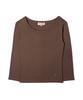 YOUHEE Basic U-Neck Quarter Sleeve Brown
