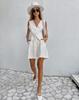 2025 Euro-American Style Cotton Linen Women's Sleeveless Vest & Shorts Set - Summer Casual Two-Piece