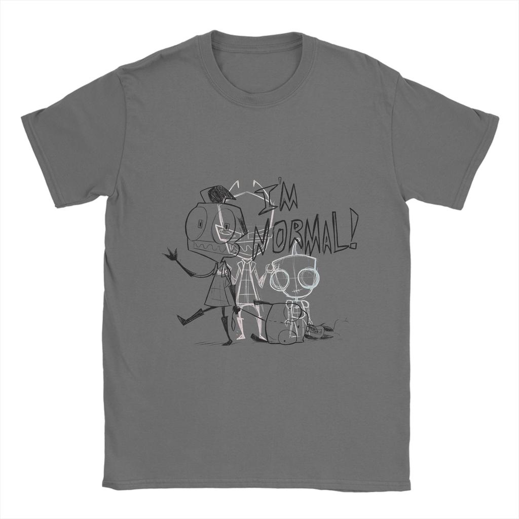 Casual T Shirt Summer Invaders Zims Popular T-Shirts Cotton Tee Shirt for Men Y2K Fun Design Short Sleeve Top Tees