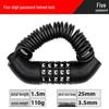Anti-theft Cartoon Cow Combination Lock - Portable Motorcycle & Mountain Bike Helmet Retractable Steel Wire Lock