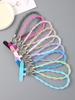 Multi Color Premium Feel Ins Diamond Filled Mesh Rope Single Buckle Mobile Phone Chain Pendant With Transparent Card
