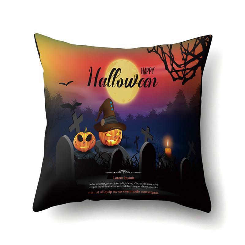 Halloween Pillowcase Car Waist Pillow Pumpkin Sofa Cushion Cover Office Home Living Room Pillowcase
