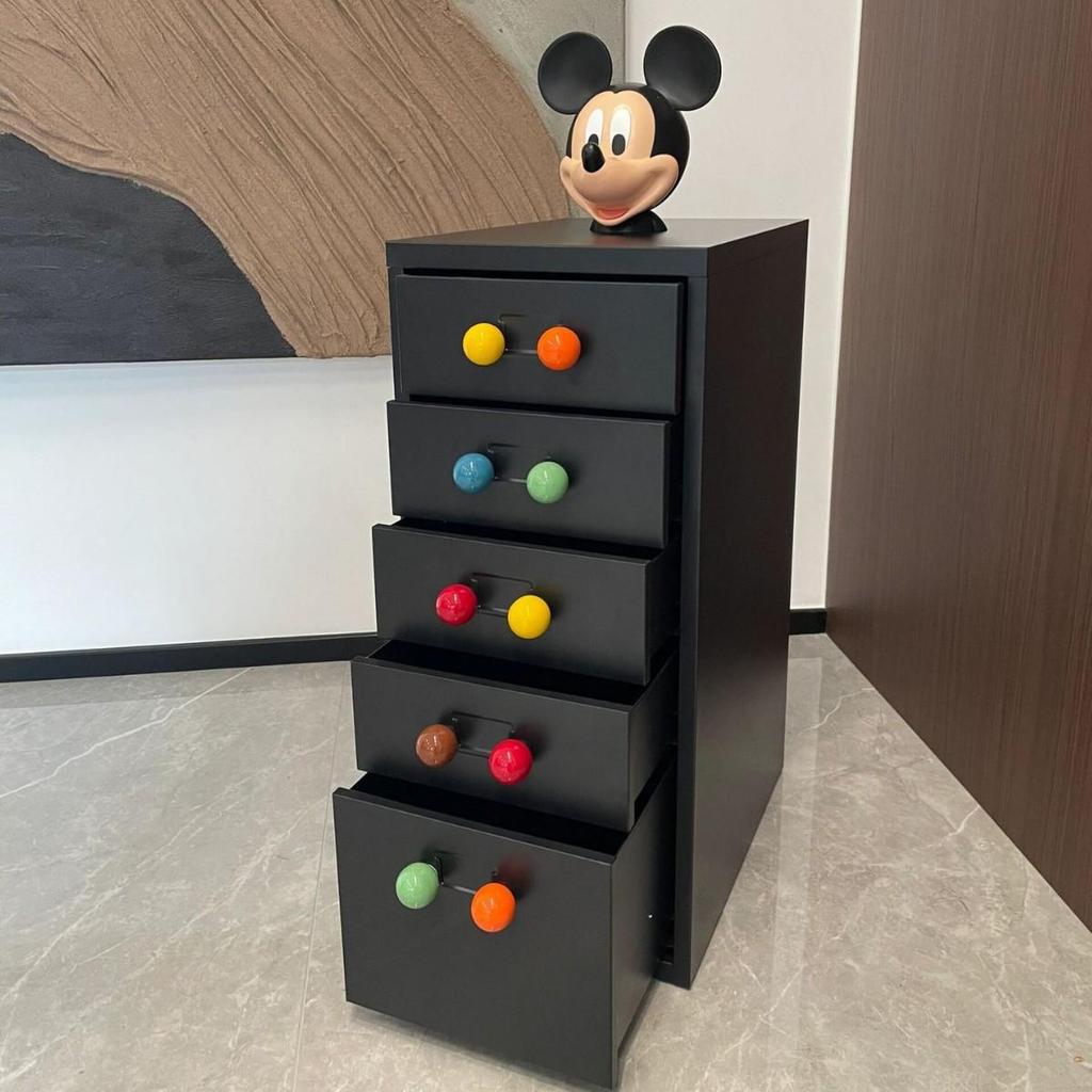 Haiermer Dopamine Metal Multi-Layer Storage Cabinet for Bedside or Under-Table Use