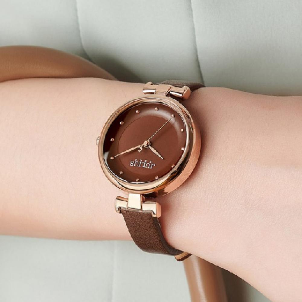 Julius Design Women's Caramel Leather Band Wristwatch A-1313 (Option 4)