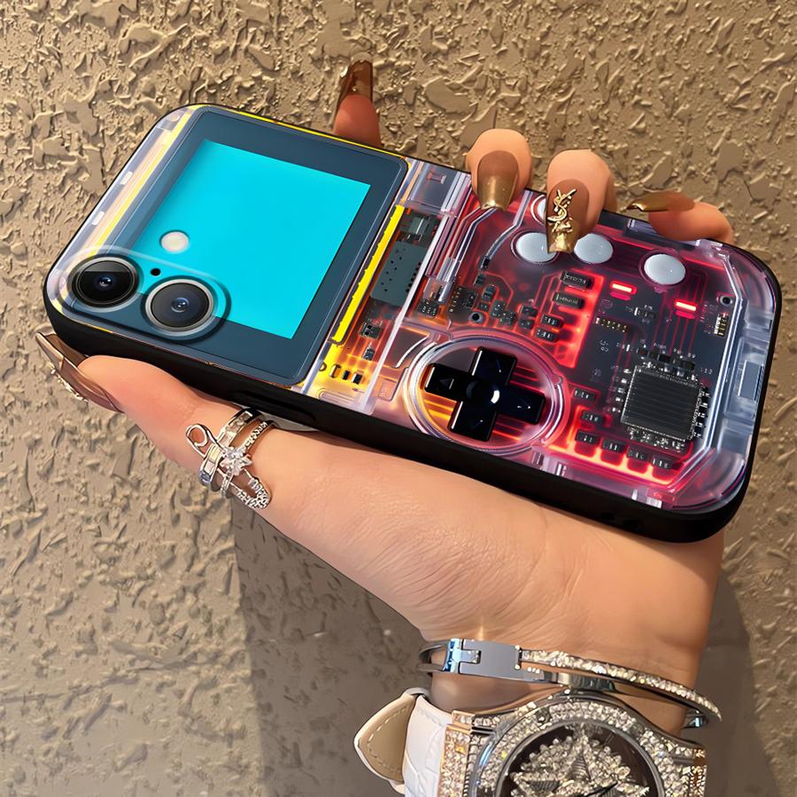 Schwarze weiche Handyhülle für iPhone 15 16 14 Plus XR 17Air 7 8 13 12 11 17 Pro Max XS Max Rote Spielkonsole