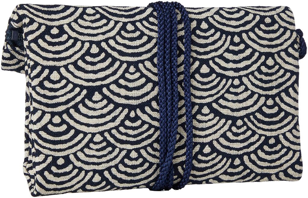 Maruzen Travel Seigaiha x 1 x Wallet, Pattern, 17.5 9.5cm