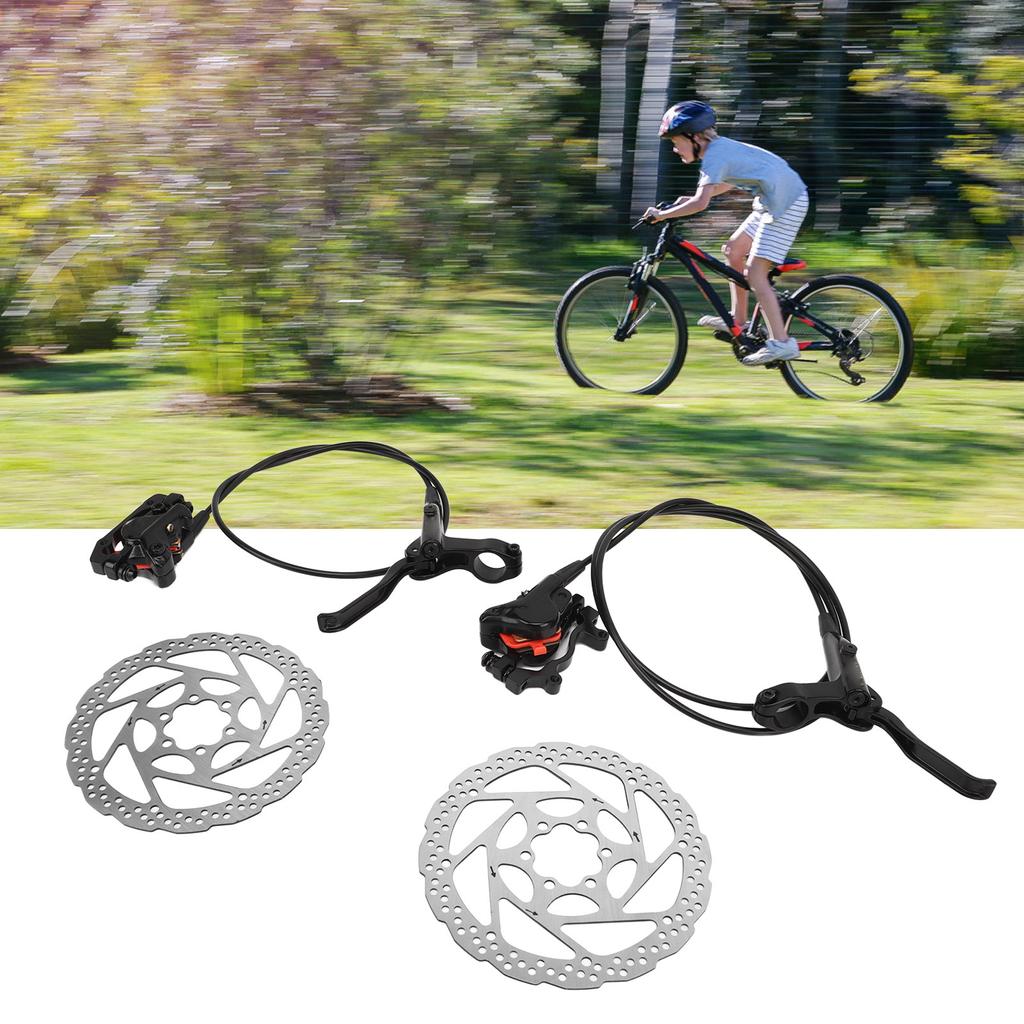 1Pair Mountain Bike Hydraulic Disc Brake Set Aluminum Alloy 2 Piston Hydraulic Disc Brake