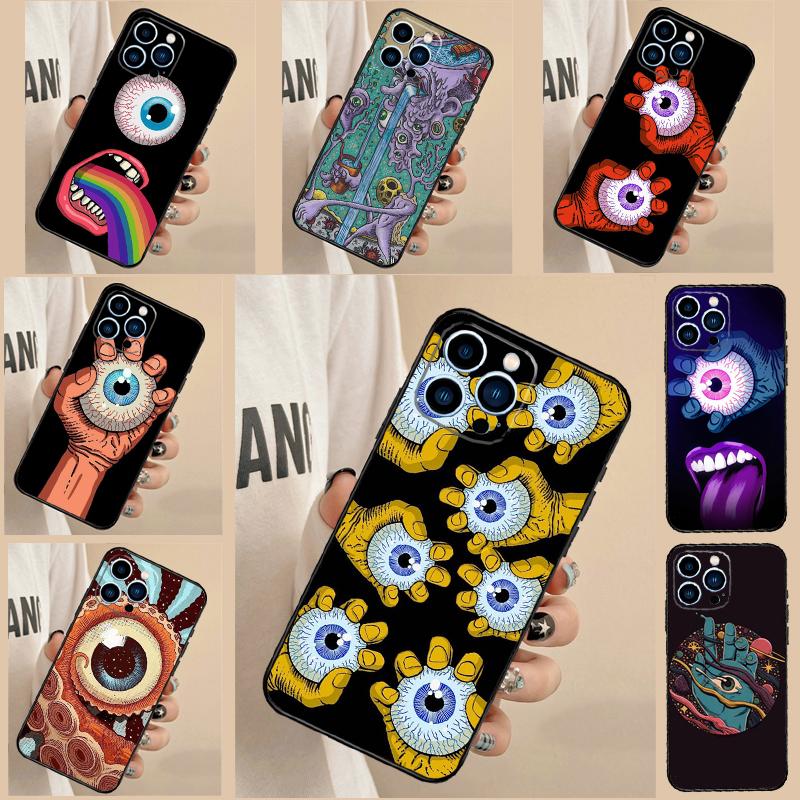 Hände mit Augen Handyhülle Für iPhone 17 Air 16 15 14 13 11 12 Pro Max 13 12 mini 15 16 Plus 16e Hülle Funda