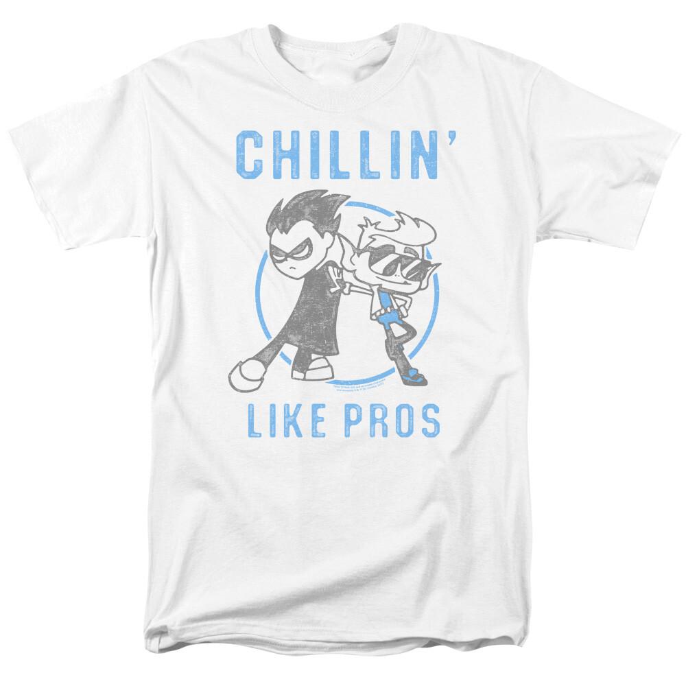 Teen Titans Go! Like Pros T Shirt Mens Licensed Cartoon Merch Beast Boy White L